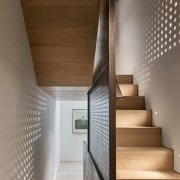 Andy Martin Architecture – Renovation in London - architecture, ceiling, daylighting, floor, handrail, house, interior design, loft, product design, stairs, wall, wood, wood flooring, gray, brown