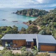Little Barrier, the Coromandel and Great Barrier can bay, coast, cottage, estate, home, house, property, real estate, roof, gray