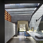 Architect: Austin Maynard ArchitectsPhotography by Peter Bennetts architecture, ceiling, daylighting, interior design, roof, black, gray
