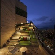 Architect: concrete architecture, lighting, reflection, sky, wall, black, brown, blue