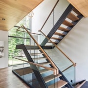 See the home architecture, daylighting, glass, handrail, house, interior design, stairs, structure, wood, gray