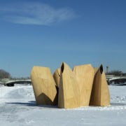 Architect: Patkau ArchitectsPhotography by James Dow freezing, ice, snow, winter, wood, teal, gray