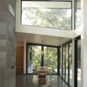 This woodland home by (fer) studio is designed architecture, ceiling, daylighting, estate, floor, flooring, home, house, interior design, living room, lobby, real estate, window, white, gray