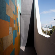 Coloured blocks are an eye-catching addition - Coloured angle, architecture, building, daylighting, house, sky, wall, black