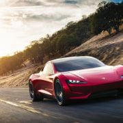 Tesla's new Roadster - Tesla's new Roadster - automotive design, car, computer wallpaper, concept car, family car, land vehicle, luxury vehicle, mid size car, mode of transport, motor vehicle, performance car, personal luxury car, race car, sky, sports car, supercar, vehicle, black, white