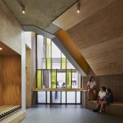 Bunbury Catholic College – Mercy Campus - Bunbury architecture, ceiling, daylighting, floor, house, interior design, lobby, wood, brown, gray