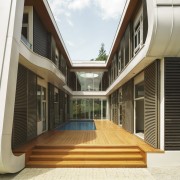 Outdoor deck - Outdoor deck - architecture | architecture, building, condominium, daylighting, estate, facade, home, house, property, real estate, window, white