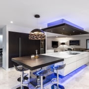 A focus on lighting – Kitchen by designer countertop, interior design, kitchen, property, real estate, white, gray