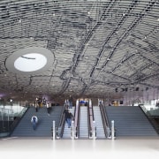 Municipal Offices and Train Station, Delft - Municipal airport terminal, architecture, building, ceiling, convention center, daylighting, infrastructure, metropolitan area, structure, gray