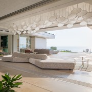 This lounge faces directly out to sea - ceiling, estate, floor, home, interior design, living room, property, real estate, gray