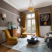 Architect: Alchemi GroupStory from Devon &amp; ceiling, home, interior design, living room, property, real estate, room, window, gray