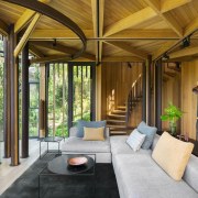 Architect: Malan VorsterPhotography by Adam Letch, Micky architecture, ceiling, estate, home, house, interior design, living room, porch, real estate, brown