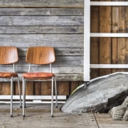 Photo: Pasi Aalto / pasiaalto - Detail of chair, furniture, table, wood, gray