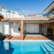 Could you see yourself taking a dip in apartment, architecture, estate, home, house, property, real estate, roof, swimming pool, villa, teal