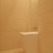 Source: Trulia bathroom, ceiling, floor, interior design, plumbing fixture, product design, property, room, tile, toilet, toilet seat, wall, wood, orange