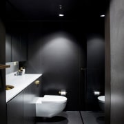 Architect: Architect Prinea - X - architecture | architecture, bathroom, bidet, ceiling, daylighting, floor, interior design, plumbing fixture, product design, room, sink, toilet, black