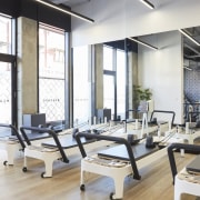 Upwell Health Collective – Siren Design Group Pty gym, interior design, structure, white