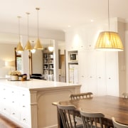 TIDA NZ 2017 – Designer kitchen entrant – ceiling, countertop, cuisine classique, dining room, floor, flooring, furniture, hardwood, home, interior design, kitchen, light fixture, lighting, room, table, wood flooring, white