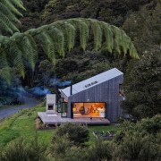 Tidy and secluded - Tidy and secluded - architecture, cottage, home, house, hut, landscape, plant, real estate, tree, black, brown