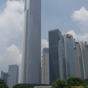 3. Guangzhou CTF Finance Centre – 530 m architecture, building, city, cloud, condominium, corporate headquarters, daytime, downtown, landmark, metropolis, metropolitan area, sky, skyline, skyscraper, tower, tower block, urban area, gray