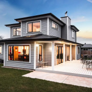 Envira bevel back weatherboards - Envira bevel back elevation, facade, home, house, property, real estate, residential area, siding, white