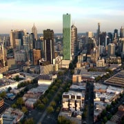 The new tower will certainly stand out - aerial photography, bird's eye view, city, cityscape, daytime, downtown, landmark, metropolis, metropolitan area, neighbourhood, residential area, sky, skyline, skyscraper, suburb, tower, tower block, urban area, black