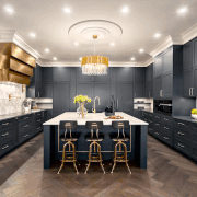 From the hidden doorways in the kitchen perimeter 