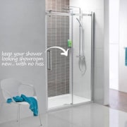 Diamond Fusion easyCLEAN glass protection makes your shower angle, bathroom, glass, plumbing fixture, product, shower, gray
