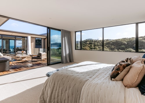 Looking from the master bedroom across the upstairs 