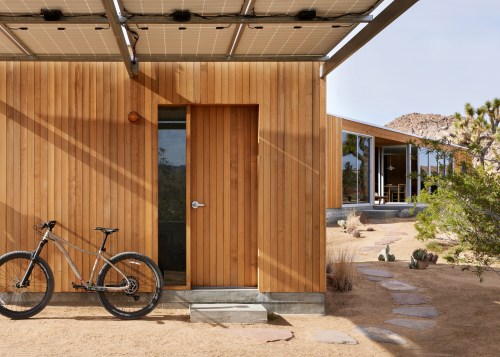 Outdoor egress at the end of the right-hand 