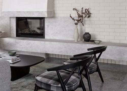 The fireplace is another element to draw attention 