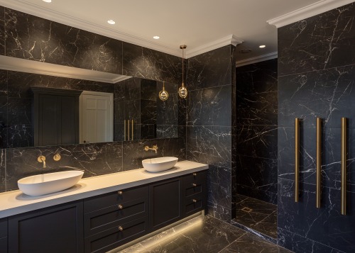 The lighting plan includes a LED strip around 