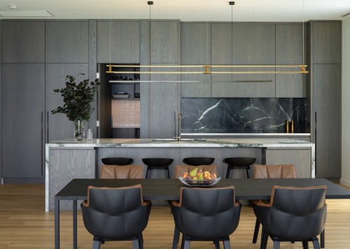 The kitchen is conceived as social hub and 