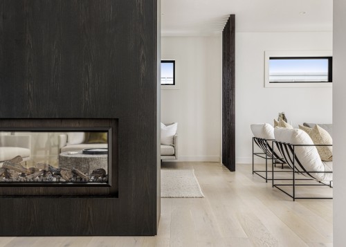 Looking across the connected living spaces – the 