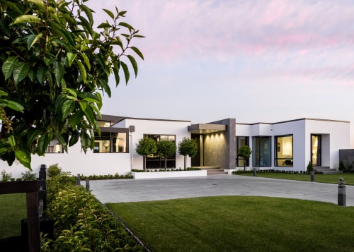 Setting the house back from the road and 