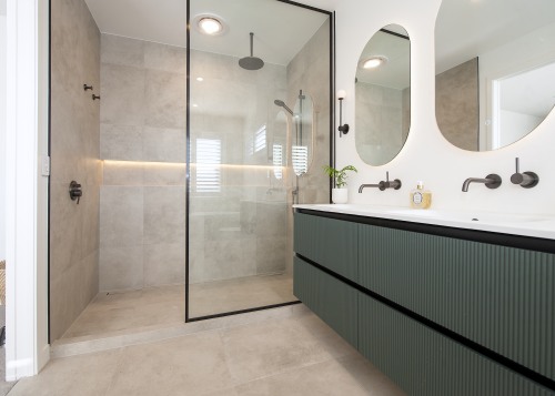 The owner requested a natural, luxurious, and relaxed 