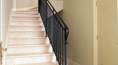 First Quality Crema Marfil stairs from N&amp; F baluster, floor, flooring, handrail, home, house, property, real estate, stairs, wall, white