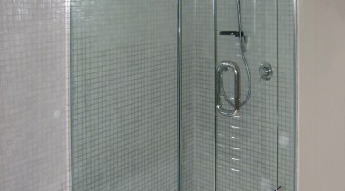 The detail of a shower - The detail bathroom, glass, plumbing fixture, shower, shower door, tile, gray