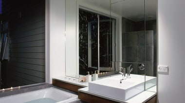 The view of a bathroom featuring a bath architecture, bathroom, glass, interior design, room, window, gray, black