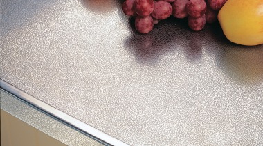 An example of the different textured stainless steel fruit, produce, white