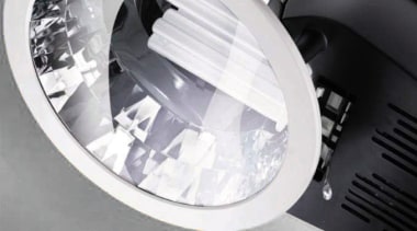 Close view of the Philips Europa2 downlight - automotive lighting, lighting, product design, white, gray