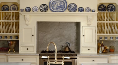 Inner view of the cooktop &amp; benchtop - fireplace, furniture, hearth, interior design, wall, orange, brown