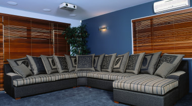 A view of the Key West sofa suite angle, couch, furniture, interior design, living room, real estate, wall, blue
