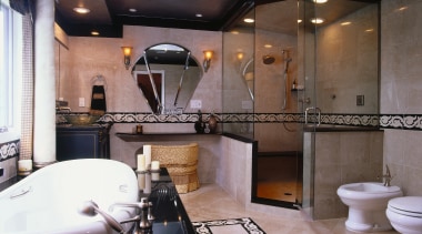 Interior view of the bathroom - Interior view bathroom, ceiling, interior design, property, room, gray, black