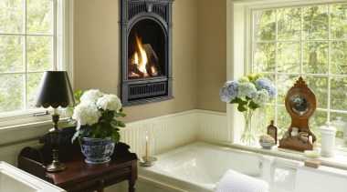 View of this bathroom - View of this bathroom, furniture, hearth, home, interior design, living room, room, window, yellow, brown