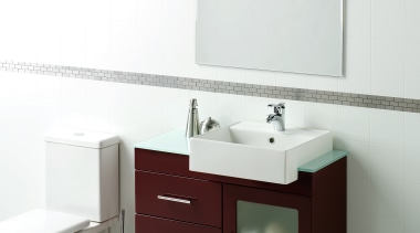 Bathroom with white walls, floor and toilet, dark angle, bathroom, bathroom accessory, bathroom cabinet, bathroom sink, ceramic, plumbing fixture, product, product design, sink, tap, white
