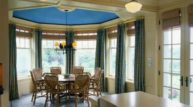 View of the dining area in this vacation ceiling, dining room, interior design, real estate, room, window, brown, gray