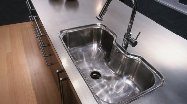 An example of the ways Brightworks Stainless, stainless bathroom sink, countertop, plumbing fixture, product design, sink, tap, gray, black