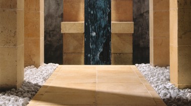 Outdoor living area with natural coloured tiles on architecture, floor, flooring, hardwood, interior design, tile, wall, wood, wood flooring, brown, orange