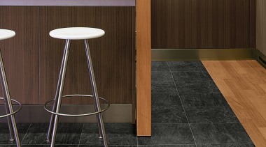 view of the flooring - view of the countertop, floor, flooring, furniture, hardwood, kitchen, laminate flooring, tile, wood, wood flooring, brown, black